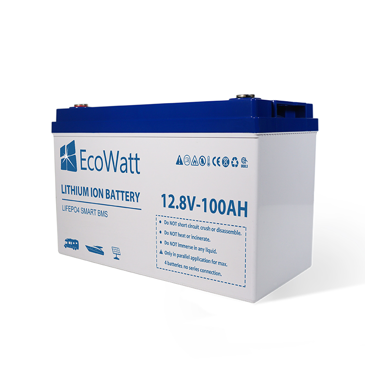 EcoWatt 100Ah 12V LiFePO4 Lithium Batterie mit integriertem BMS, Batterien, Einzelteile & Zubehör